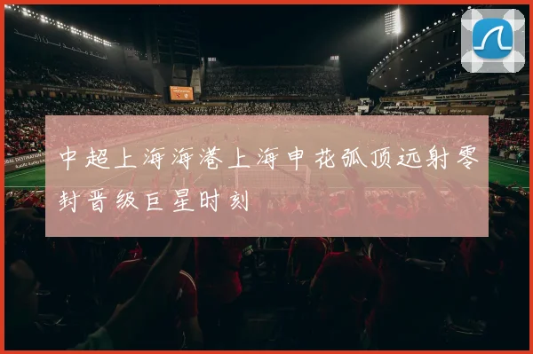 中超上海海港上海申花弧顶远射零封晋级巨星时刻